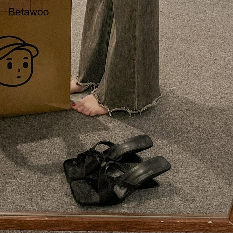 Women's Curved Block Heel Mule - Ankle Strap Heels 리뷰 및 가격