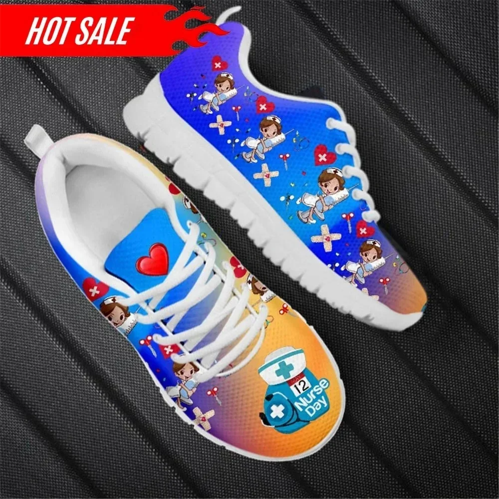 Cute Nurse Cartoon Pattern Fla - Women'S Shoes Nursing 리뷰 및 가격