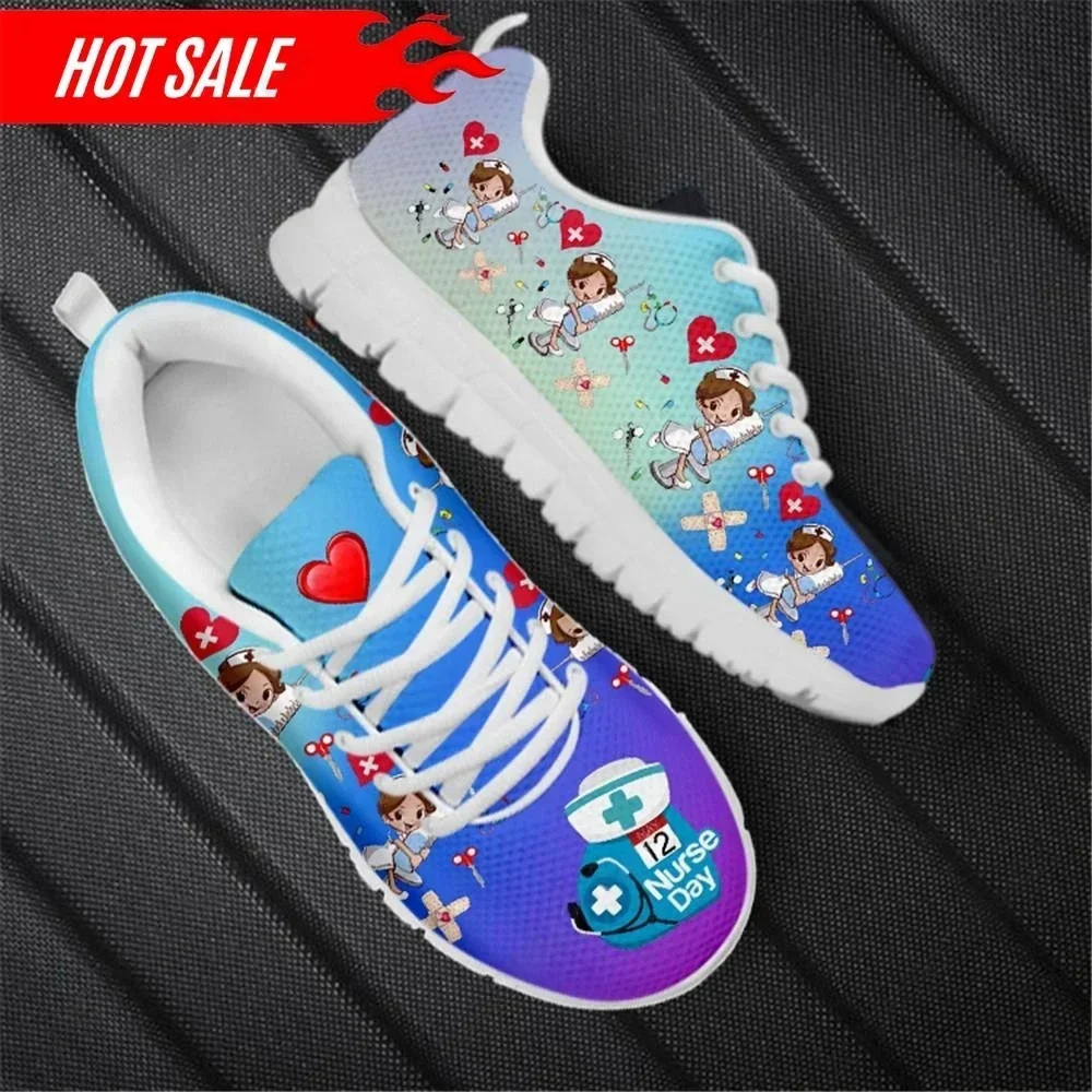 Cute Nurse Cartoon Pattern Fla - Women'S Shoes Nursing 리뷰 및 가격