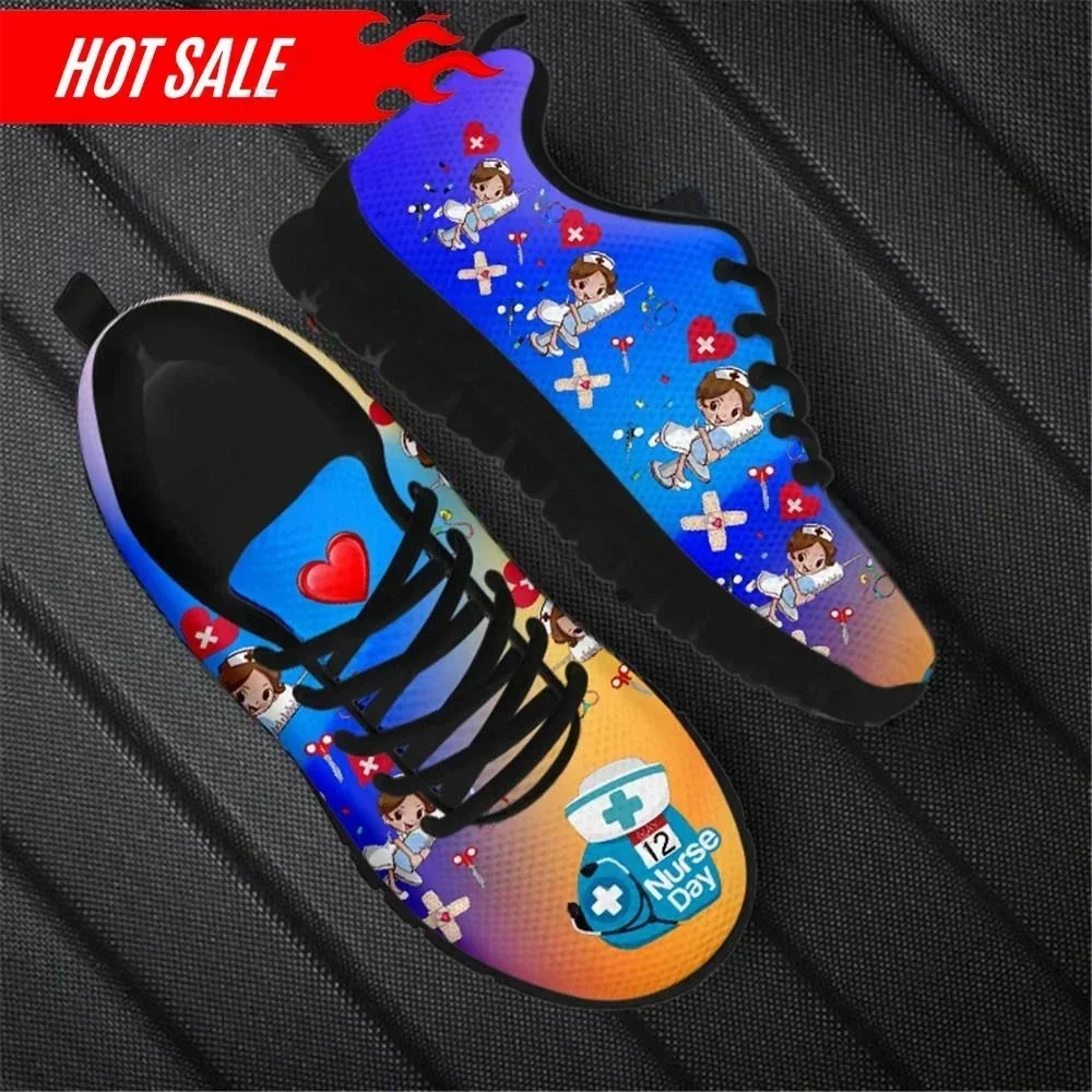 Cute Nurse Cartoon Pattern Fla - Women'S Shoes Nursing 리뷰 및 가격