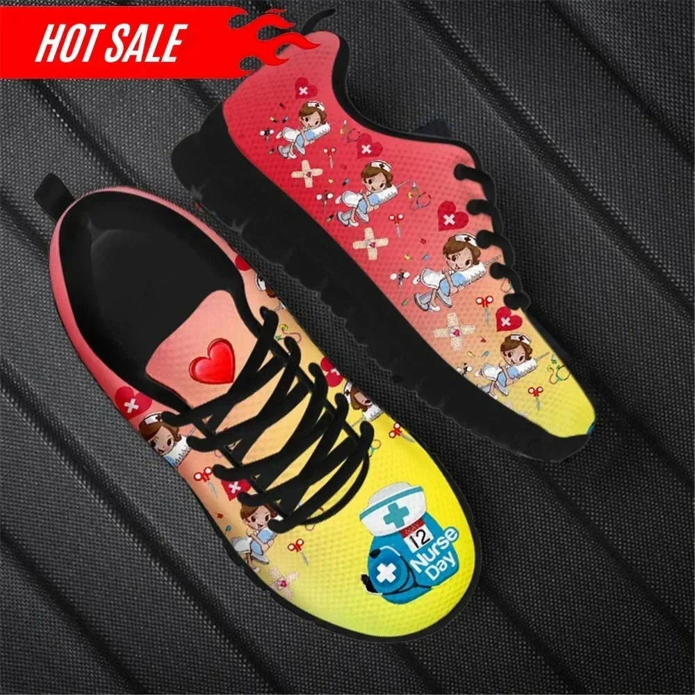 Cute Nurse Cartoon Pattern Fla - Women'S Shoes Nursing 리뷰 및 가격