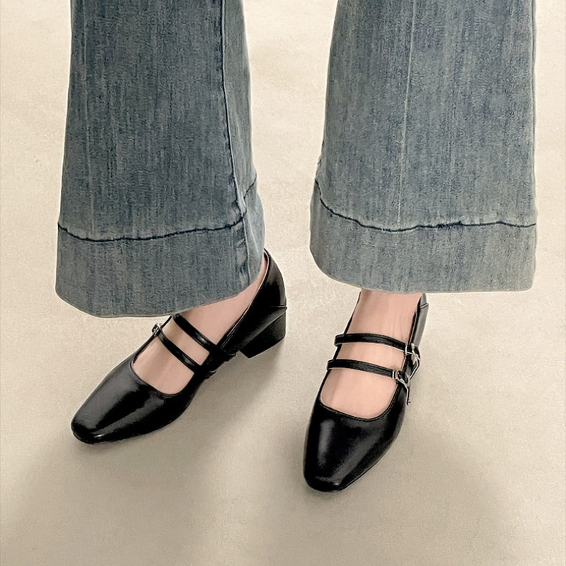 Square Toe Low Heel Women Silv - Shoes Women Pumps 리뷰 및 가격