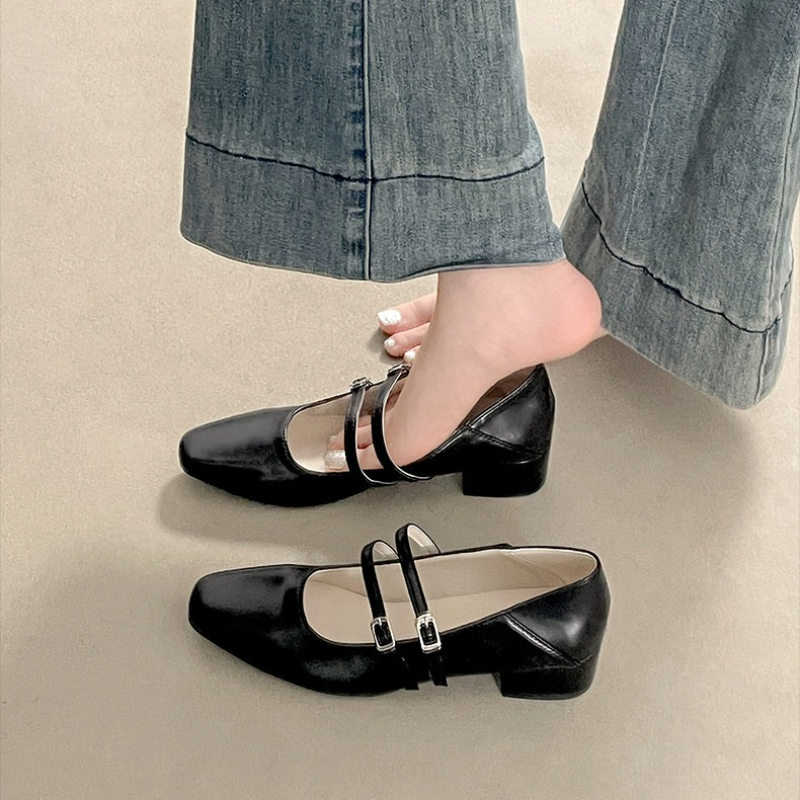 Square Toe Low Heel Women Silv - Shoes Women Pumps 리뷰 및 가격