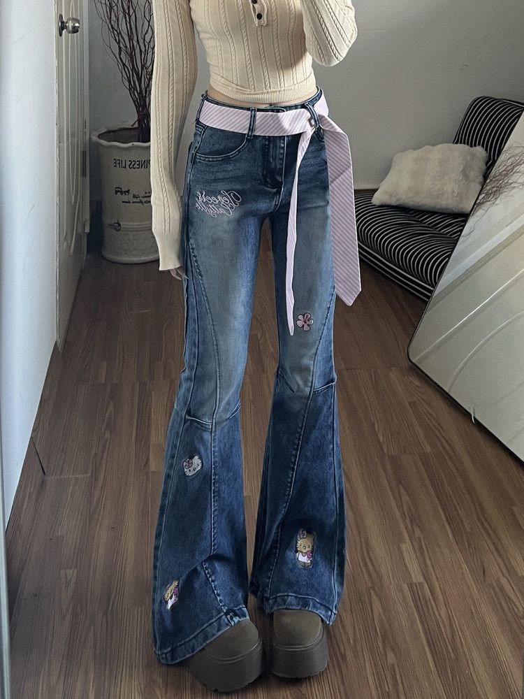 Y2K Hello Kitty Girls Jeans Co - Women Shoes Jeans 리뷰 및 가격