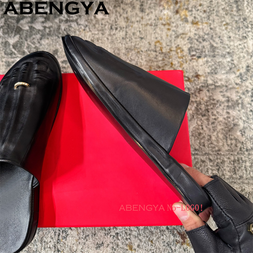 Black Real Leather Wrap Toe lo - Women'S Shoes Loafers Black 리뷰 및 가격