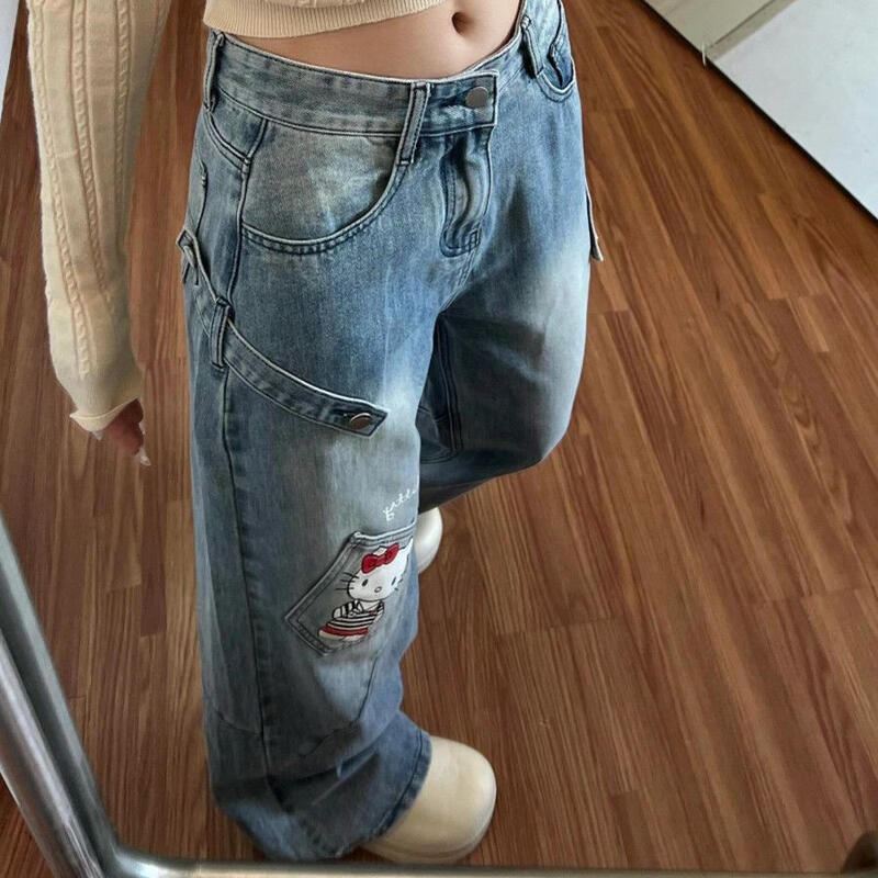 Y2K Jeans Hello Kitty Sanrio A - Women Shoes Jeans 리뷰 및 가격