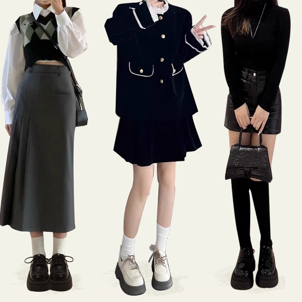 British Style Small Leather Sh - Women'S Shoes Loafers Black 리뷰 및 가격
