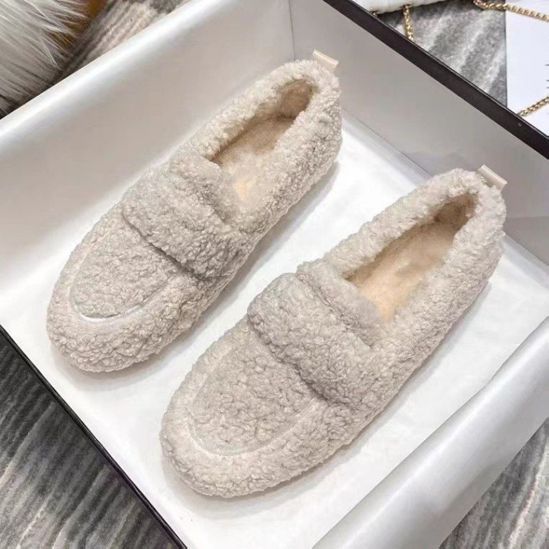 Women's Thick Sole Furry Shoes - Women'S Shoes Loafers Black 리뷰 및 가격