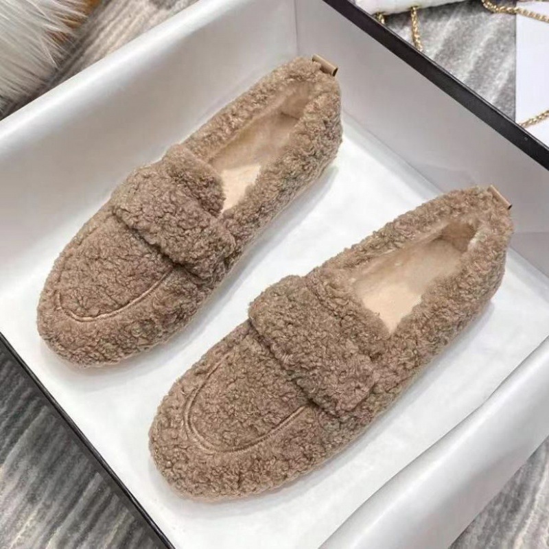 Women's Thick Sole Furry Shoes - Women'S Shoes Loafers Black 리뷰 및 가격