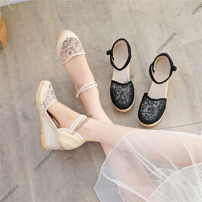 Women's Lace Mesh Espadrille W - Espadrille Wedge Shoes 리뷰 및 가격