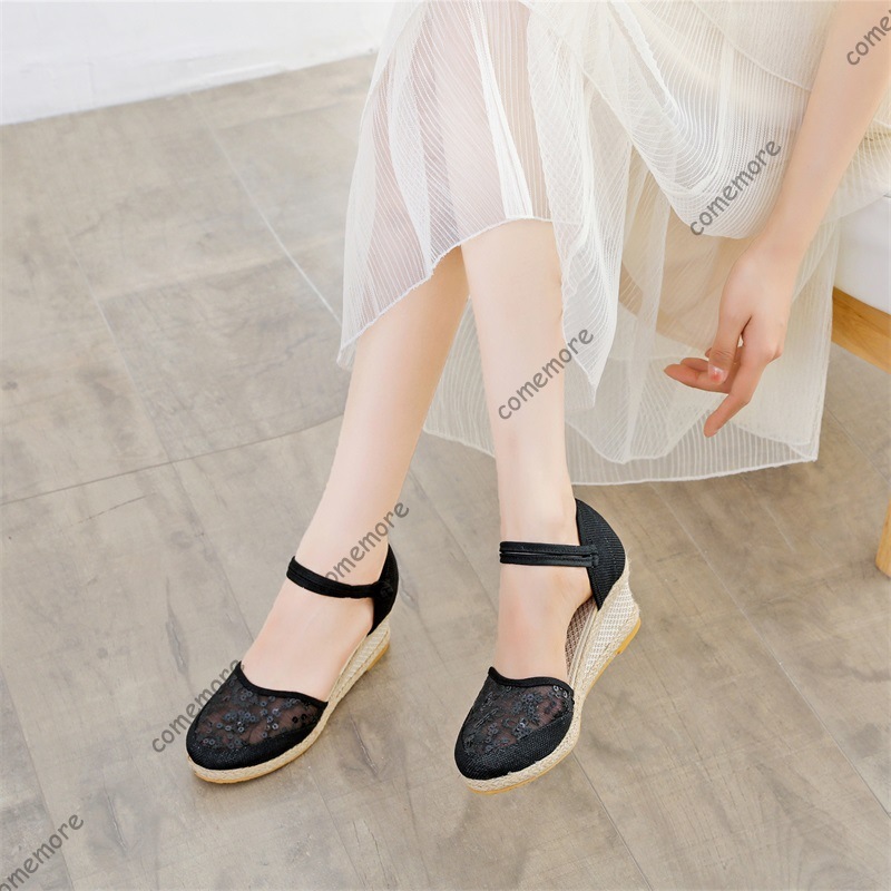 Women's Lace Mesh Espadrille W - Espadrille Wedge Shoes 리뷰 및 가격