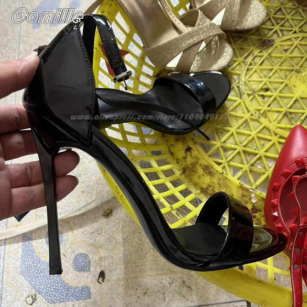 Patent Leather One Word Belt A - Ankle Strap Heels 리뷰 및 가격