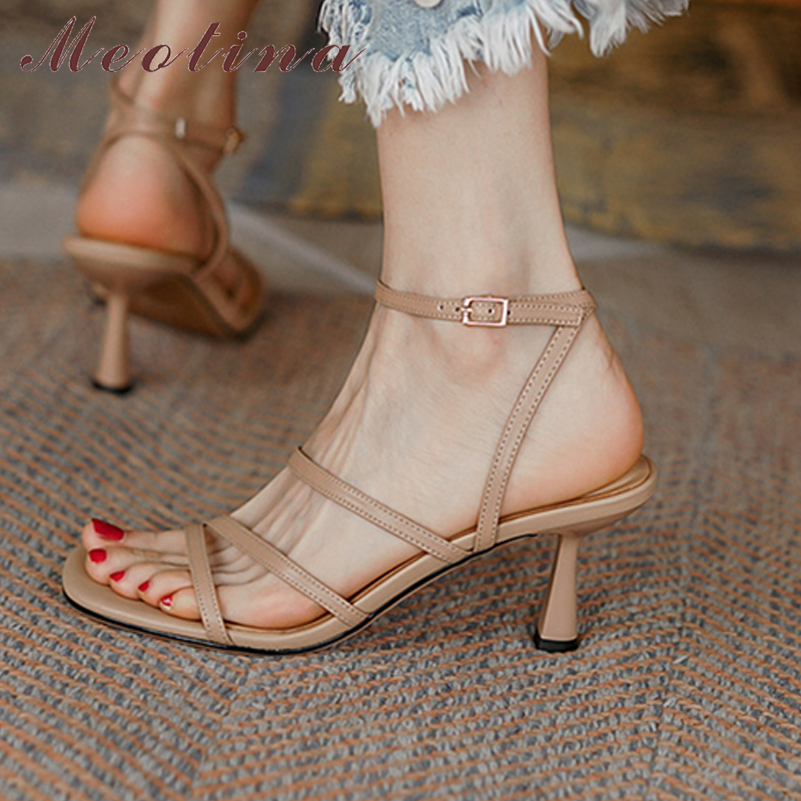 Meotina Sandals Women Shoes Sq - Ankle Strap Heels 리뷰 및 가격